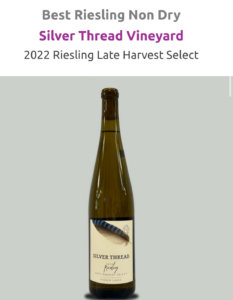 Silver Thread Late Harvest Riesling Card