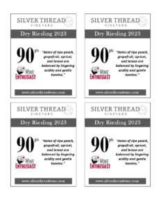 Shelf talkers for 2023 Dry Riesling