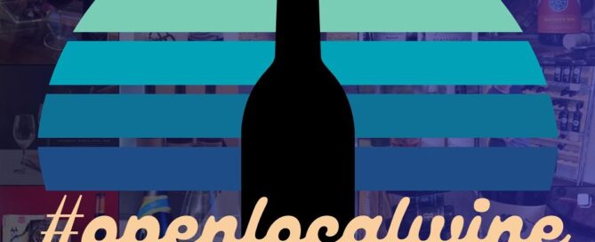 wine bottle on a striped background