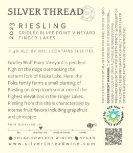 2023 GBP Vyd. Riesling Back Label