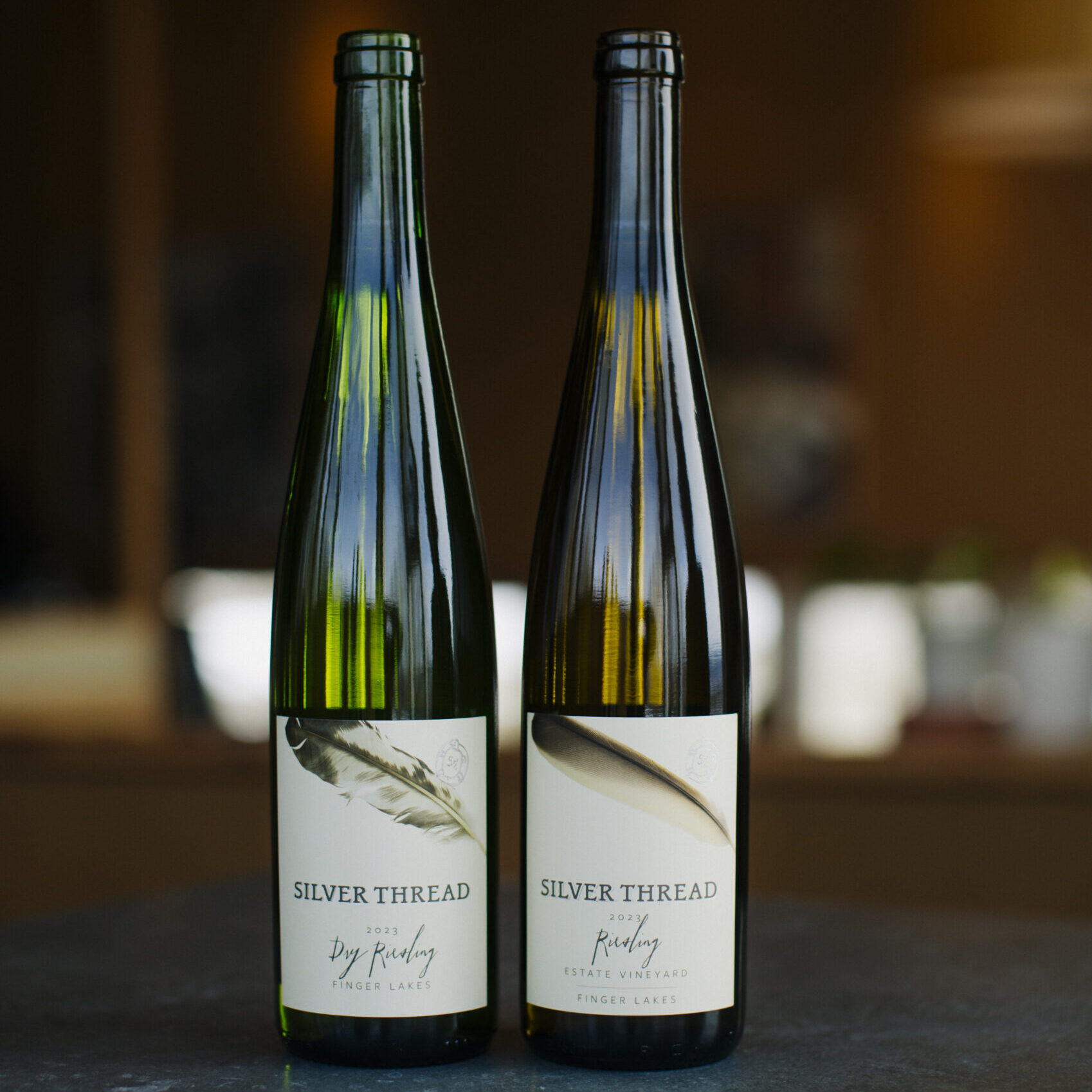 Two bottles of Riesling.