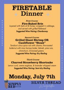 July 7th Menu