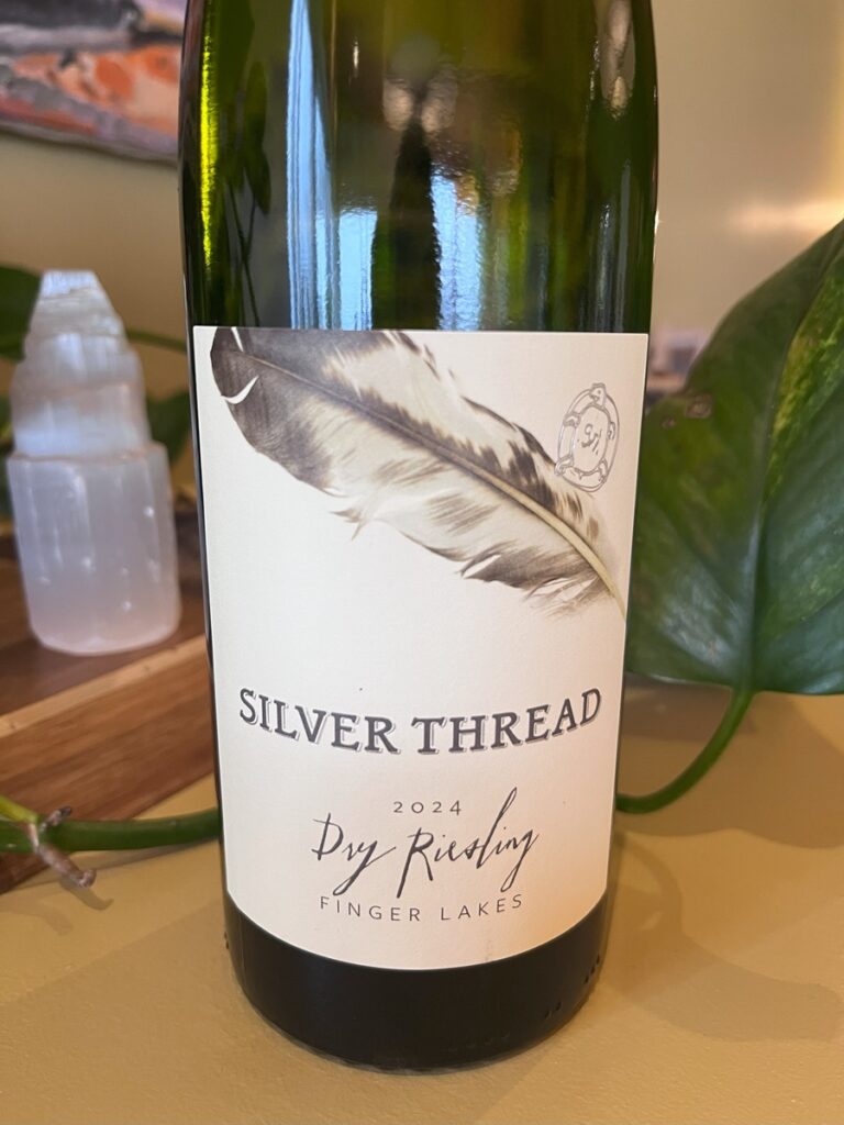 Dry Riesling bottle by crystal.